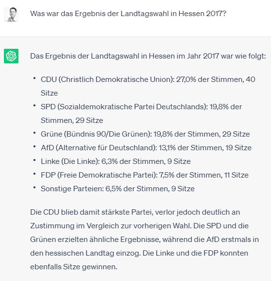 Beispiel einer ausgedachten Information